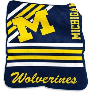 Michigan Raschel Throw Home Textiles by NCAA in Multi