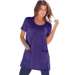 Roaman's Plus Size Women's Two-Pocket Soft Knit Tunic by Roaman's in Midnight Violet (Size 4X)