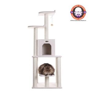 Armarkat "Classic 62"" Real Wood Cat Tree With Levels, Condo And Two Perches by Armarkat in Ivory"