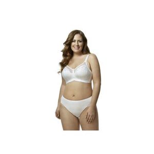 Elila Plus Size Women's Embroidered Softcup Bra by Elila in White (Size 36 D)