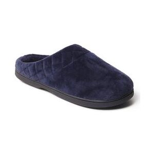 Wide Width Women's Darcy Velour Clog W/Quilted Cuff Slipper by Dearfoams in Peacoat (Size XL W)