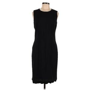 Boss by HUGO BOSS Casual Dress - Sheath Crew Neck Sleeveless: Black Print Dresses - Women's Size 6