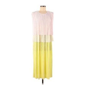Boss by HUGO BOSS Casual Dress: Yellow Dresses - Women's Size Medium