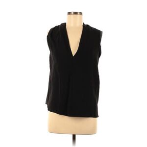 Balenciaga Sleeveless Blouse: Black Polka Dots Tops - Women's Size 38