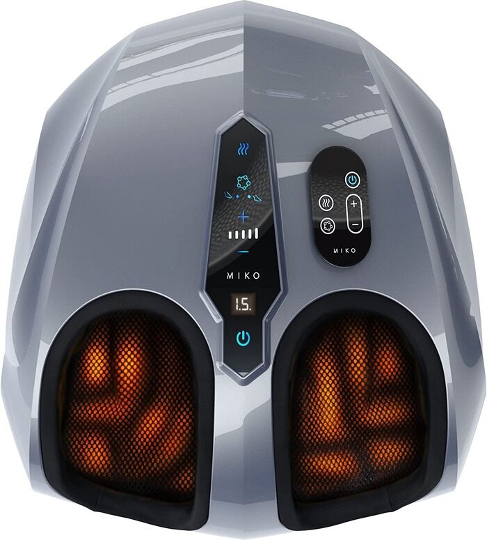 Miko Shiatsu Foot Massager Machine With Multiple Functions and Heat - Charcoal