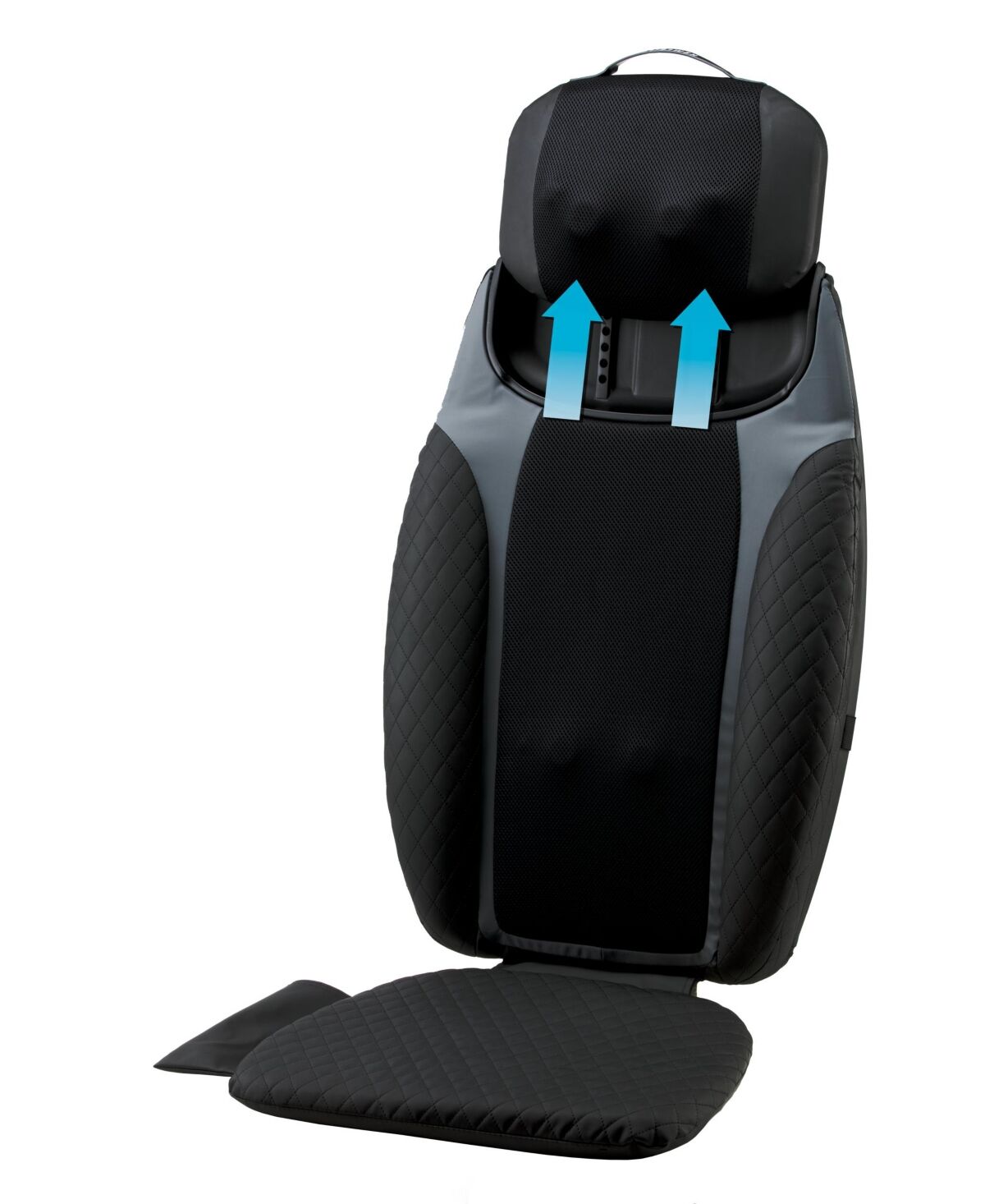 HoMedics 2-in-1 Shiatsu Massaging Seat Topper with Removable Massage Pillow and Heat - Black