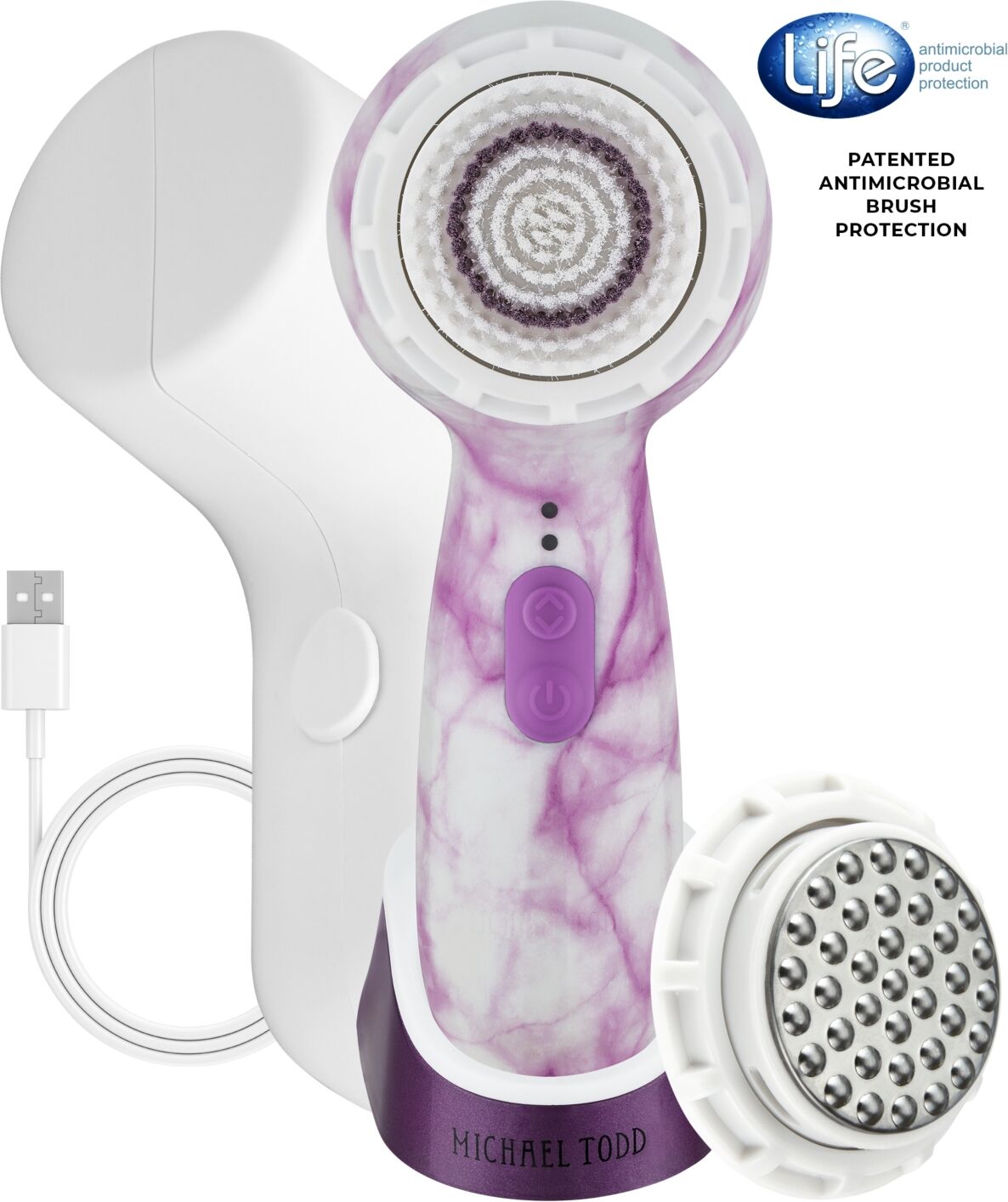 Michael Todd Beauty Soniclear Petite Antimicrobial Sonic Skin Cleansing Brush - Purple Mar