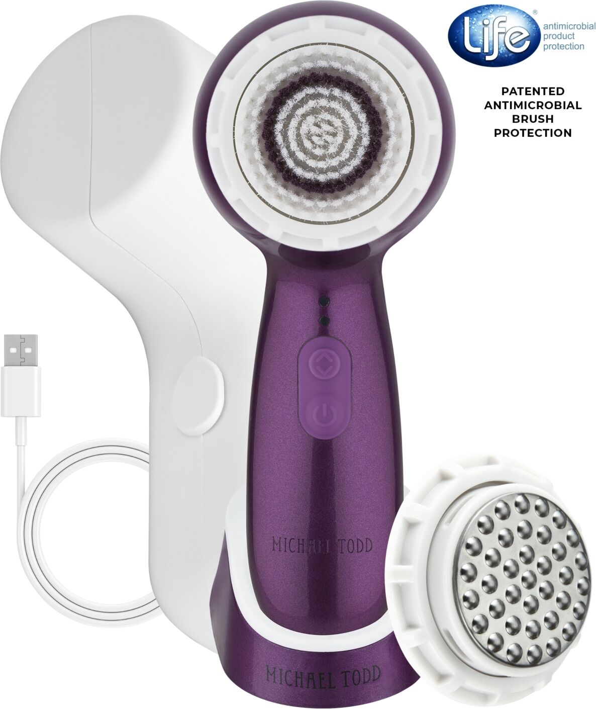 Michael Todd Beauty Soniclear Petite Antimicrobial Sonic Skin Cleansing Brush - Purple Met