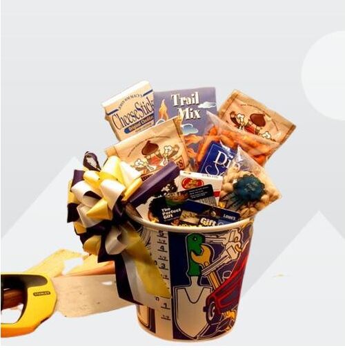 Gbds Men At Work Gift Basket w/ 25.00 Lowes gift card - Gifts for men - 1 Basket