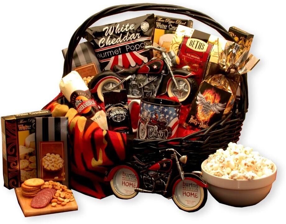 Gbds He's A Motorcycle Man Gift Basket- gift for a man