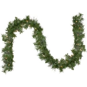 Northlight Pre-Lit Mixed Cashmere Pine Artificial Christmas Garland - Green