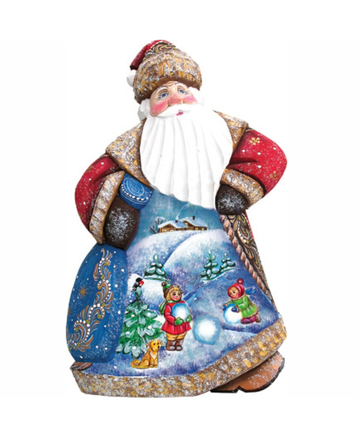 G.DeBrekht Woodcarved and Hand Painted Starlight Dancing Santa Figurine - Multi