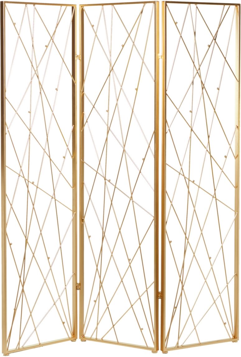 Rosemary Lane Metal Glam Room Divider Screen - Gold-Tone