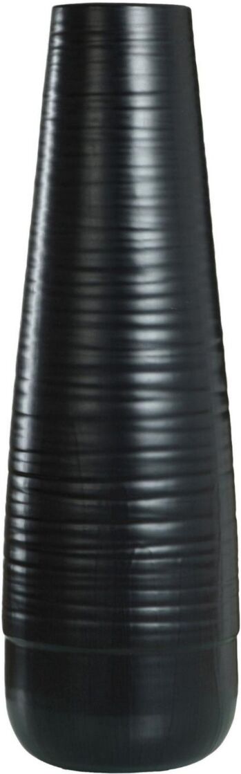 Stylecraft Home Collection StyleCraft Corinth Vase Matte Finish on Ceramic, Large - Matte Black