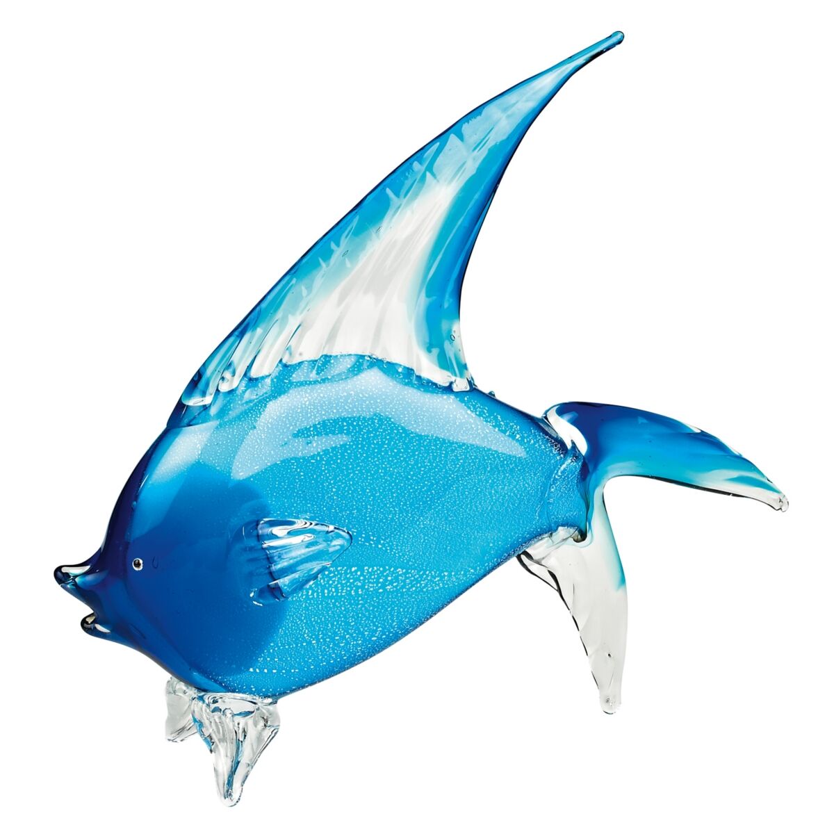 Badash Crystal Light Blue Tropical Fish Art Glass Sculpture - Multi