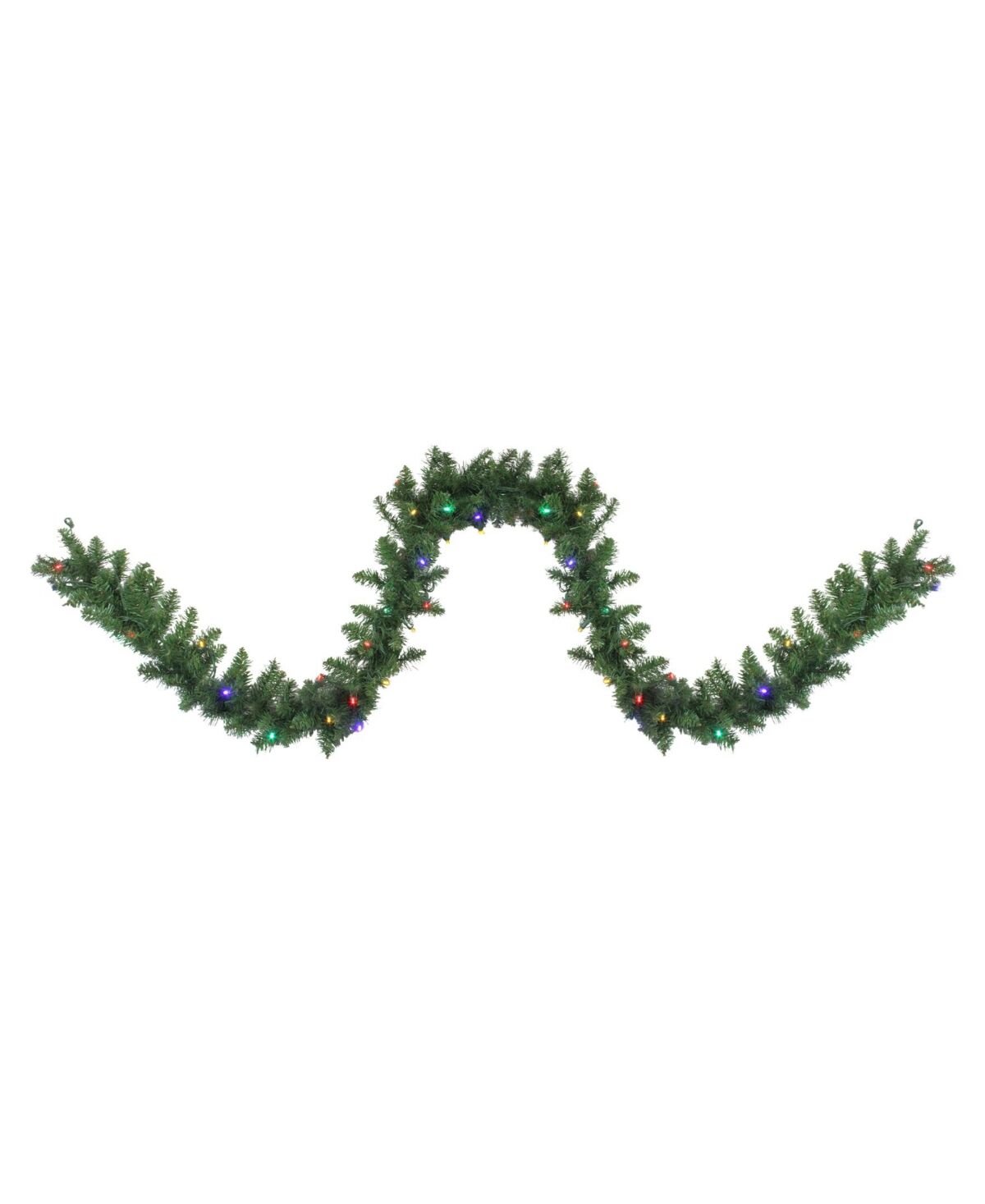 Northlight 9' Pre-Lit Northern Pine Artificial Christmas Garland - Multi-Color Led Lights - Green