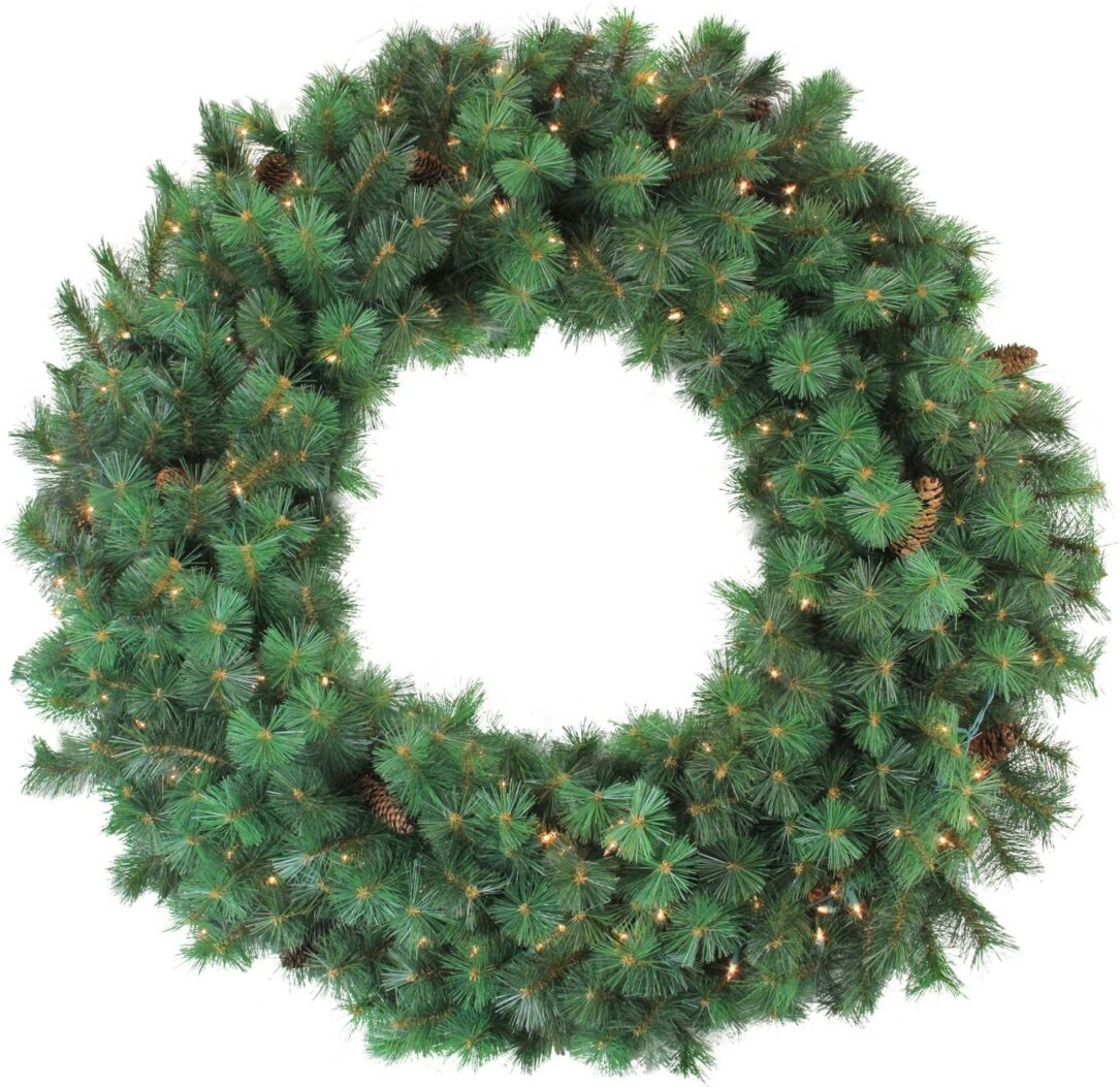 Northlight Pre-Lit Royal Oregon Pine Artificial Christmas Wreath 48-Inch Clear Lights - Green