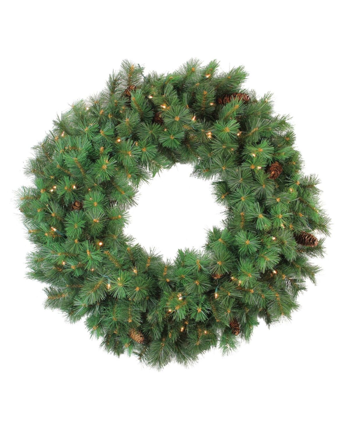 Northlight Pre-Lit Royal Oregon Pine Artificial Christmas Wreath 36-Inch Clear Lights - Green
