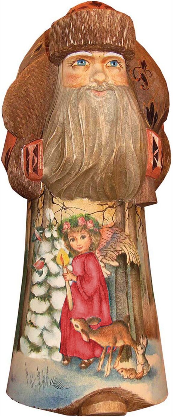 G.DeBrekht Woodcarved Hand Painted Christmas Guidance Figurine - Multi