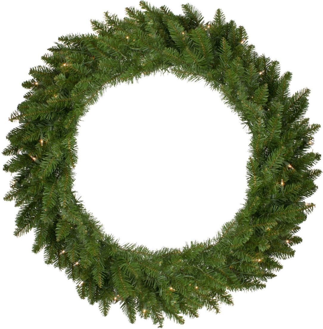 Northlight Pre-Lit Eastern Pine Artificial Christmas Wreath-Clear Lights - Green