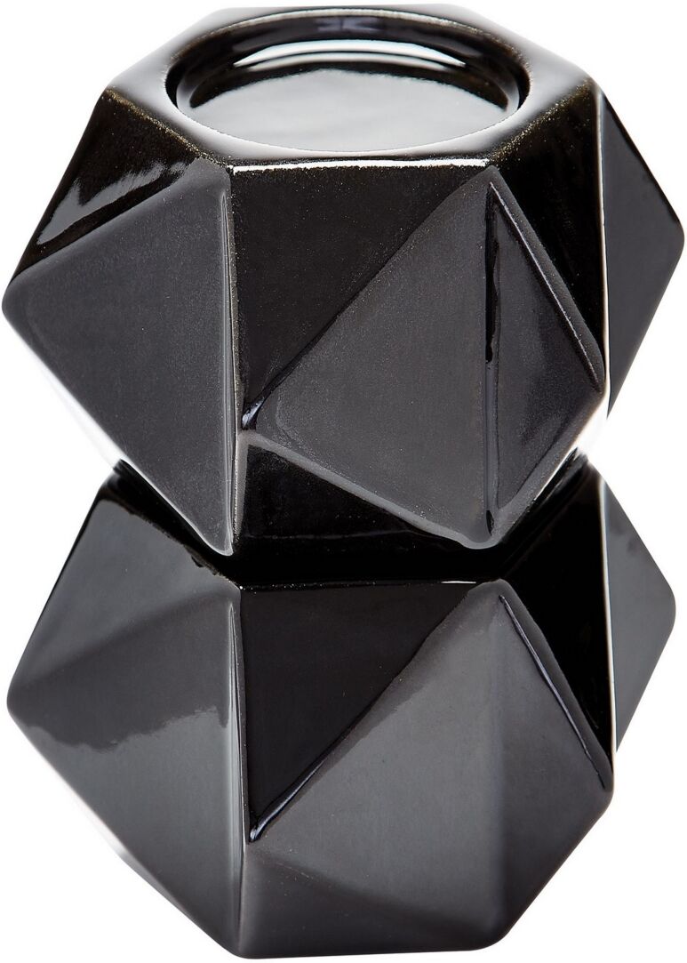 Dimond Home Large Ceramic Star Candle Holders - Black. Set of 2 - Black