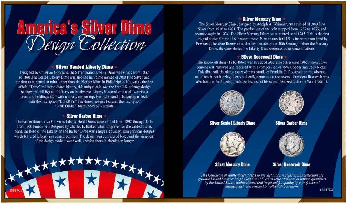 American Coin Treasures America's Silver Dime Design Collection - Multi