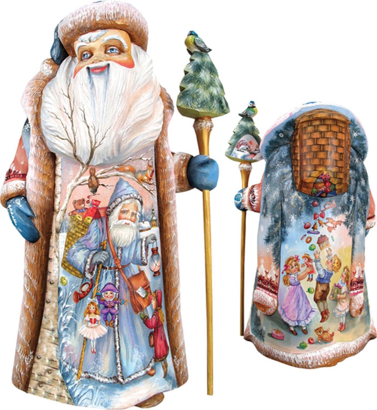 G.DeBrekht Woodcarved Land of Sweets Santa Figurine - Multi