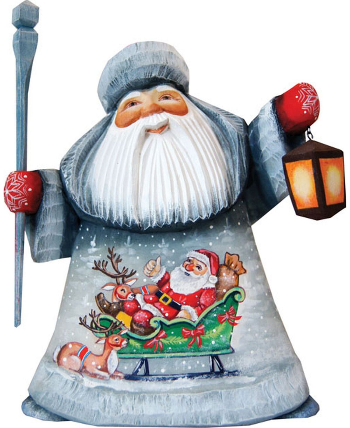 G.DeBrekht Woodcarved and Hand Painted Santa with Kids Figurine - Multi