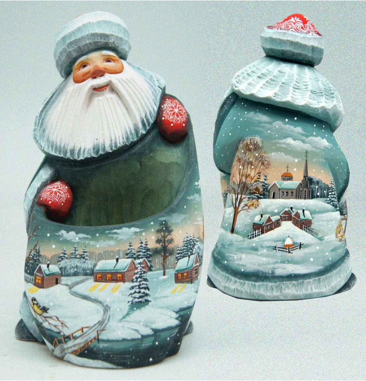 G.DeBrekht Woodcarved Santa with Bag Figurine - Multi