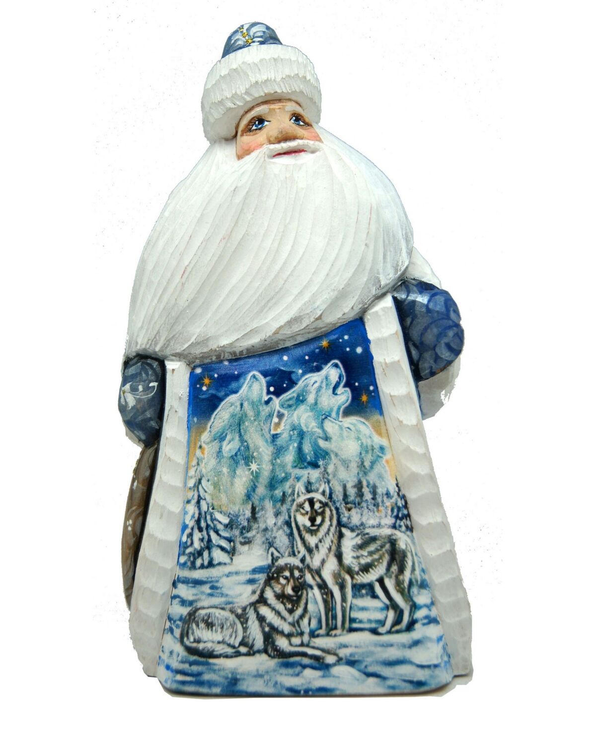 G.DeBrekht Woodcarved Hand Painted Woodcarved Santa Figurine - Multi