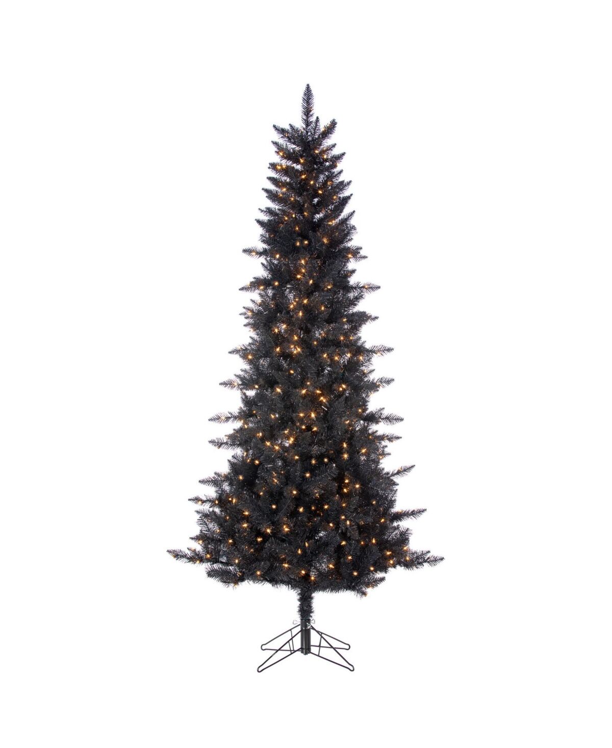 Gerson International 7.5' Tuscany Tinsel Tree with 450 Warm Incandescent Lights - Black