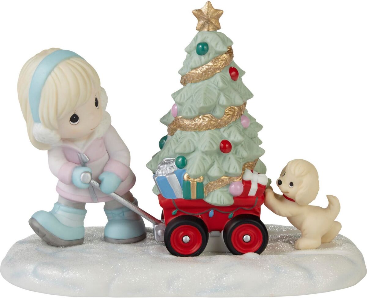 Precious Moments Share The Magic of Christmas Bisque Porcelain Figurine - Multicolored