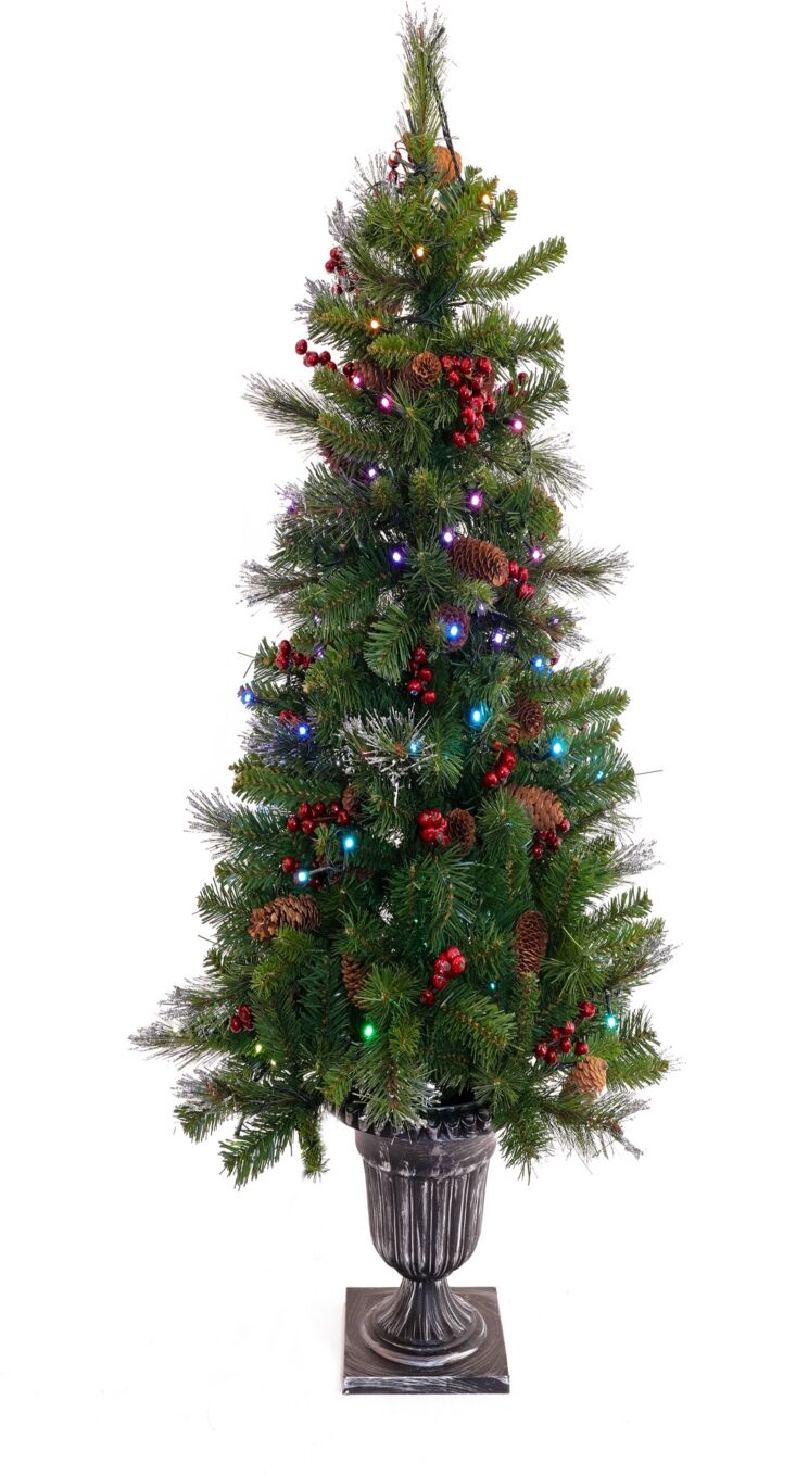 National Tree Company 4' Crestwood Spruce Entrance Tree with Twinkly Led Lights - Green