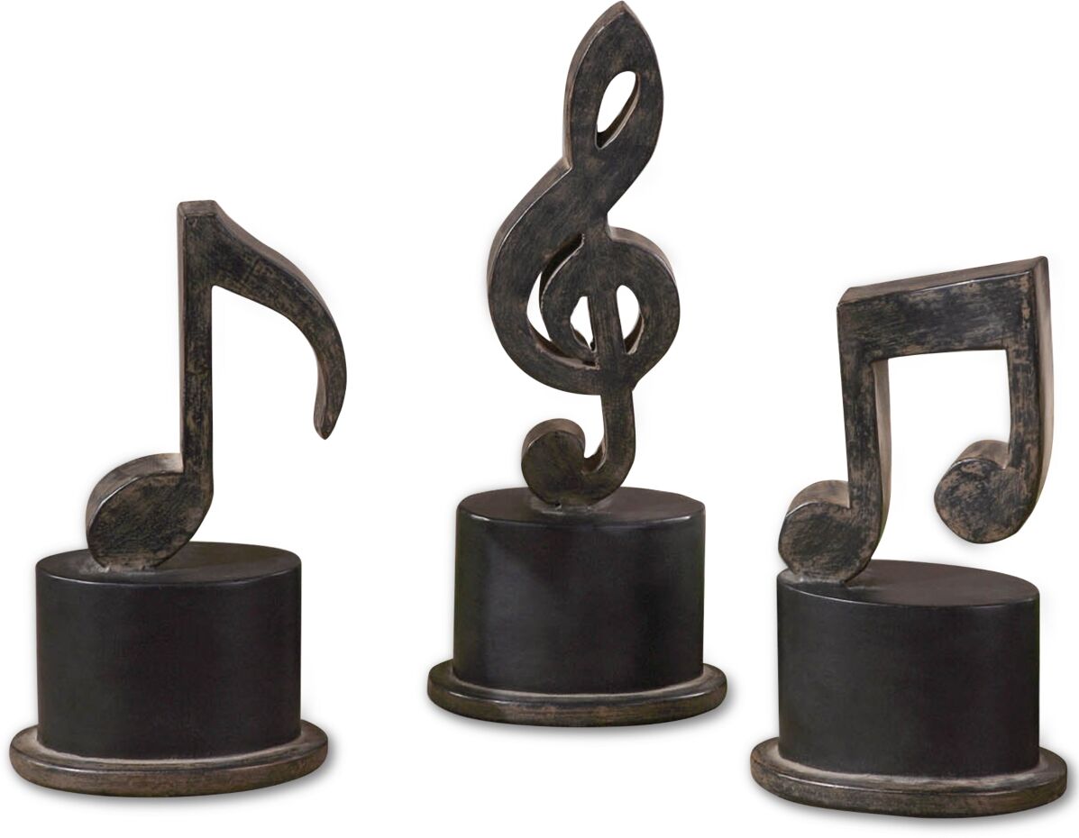 Uttermost Music Notes Art, Set of 3 - Multi