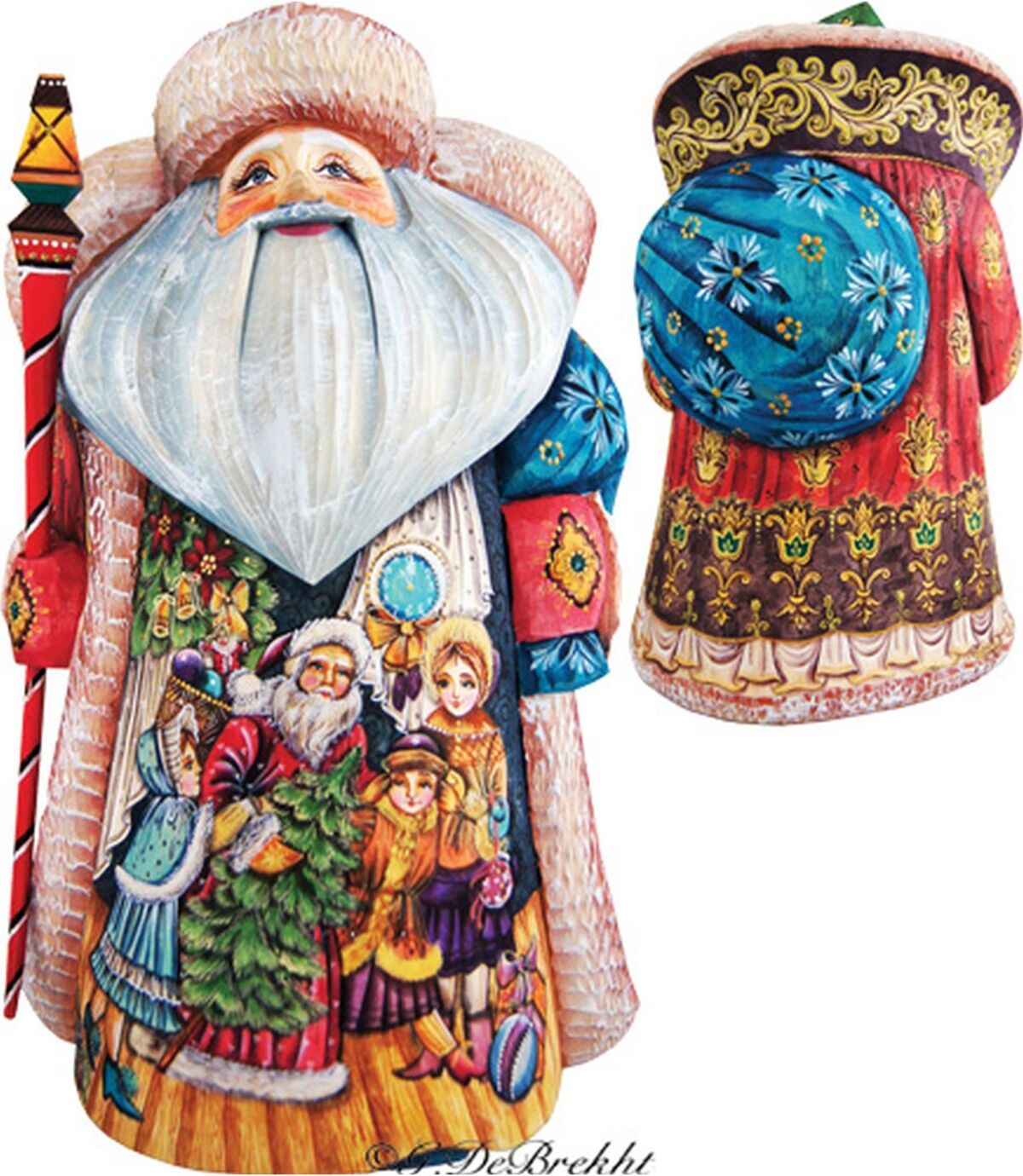 G.DeBrekht Woodcarved and Hand Painted Magic Night Father Frost Santa Figurine - Multi