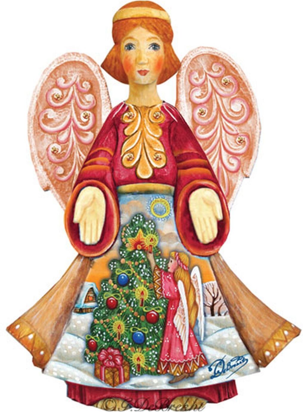 G.DeBrekht Christmas Tree Angel Figurine - Multi