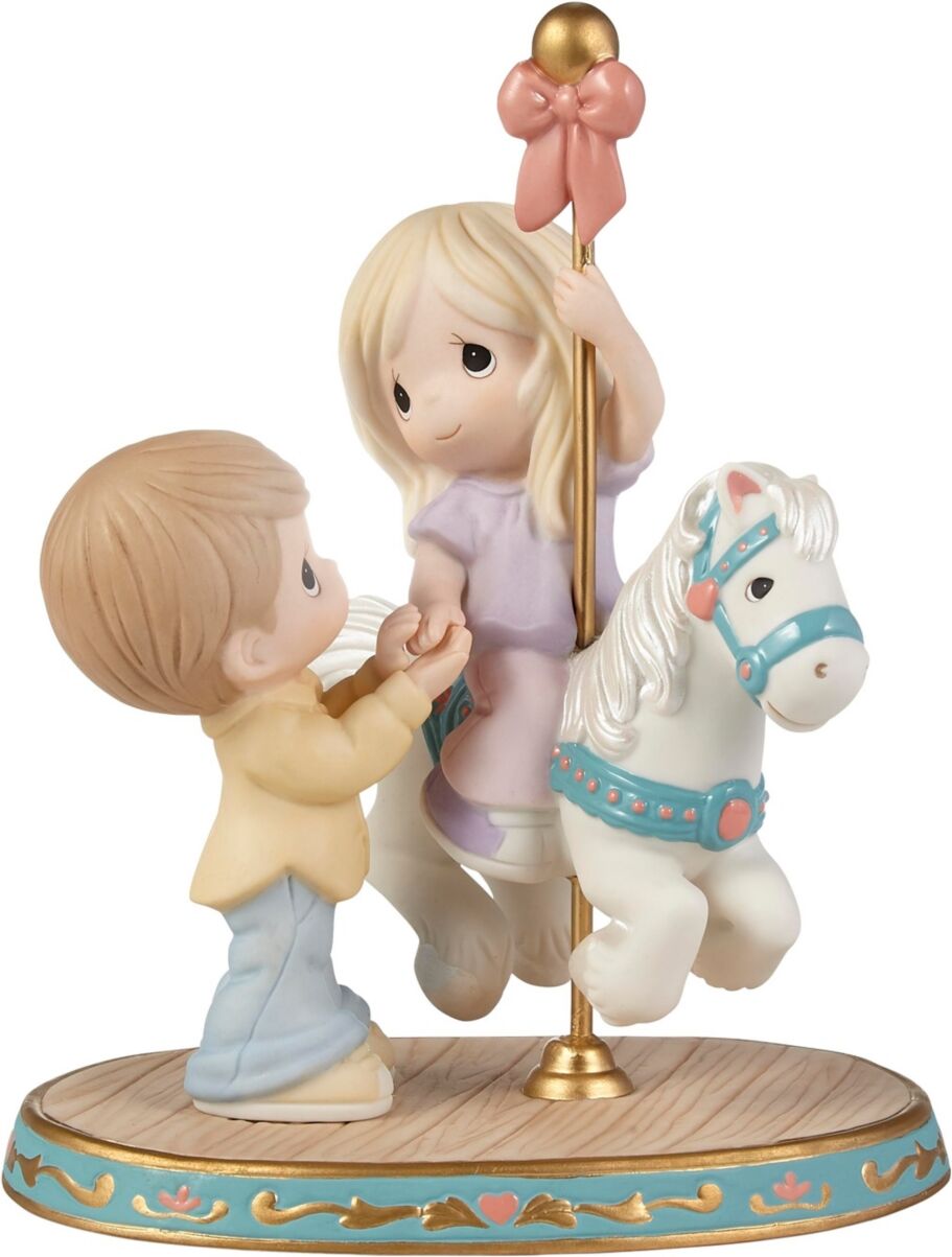 Precious Moments 221019 Your Love Makes My World Go Round Bisque Porcelain, Metal Figurine - Multicolor