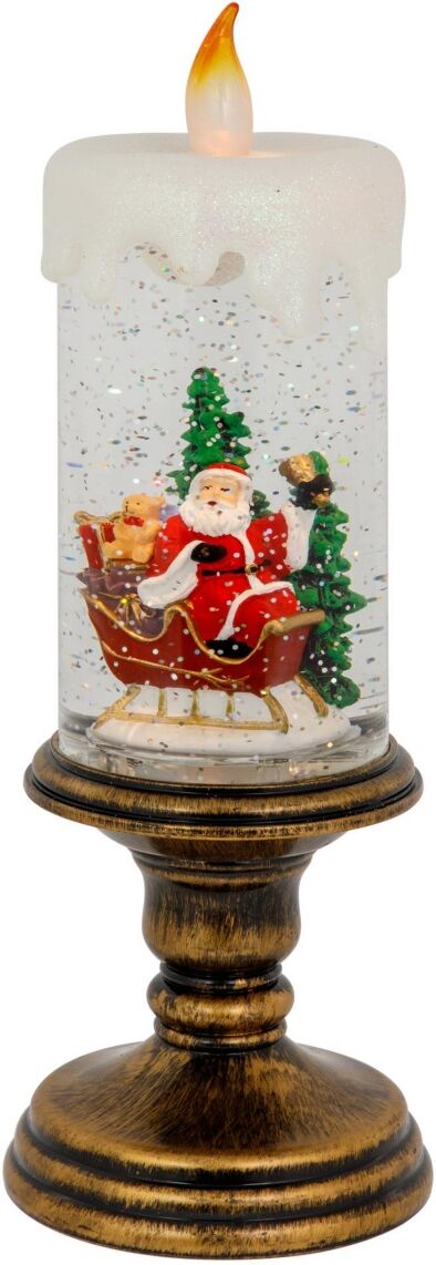 Northlight Led Lighted Glitter Snow Globe Candle Christmas Figurine, 11