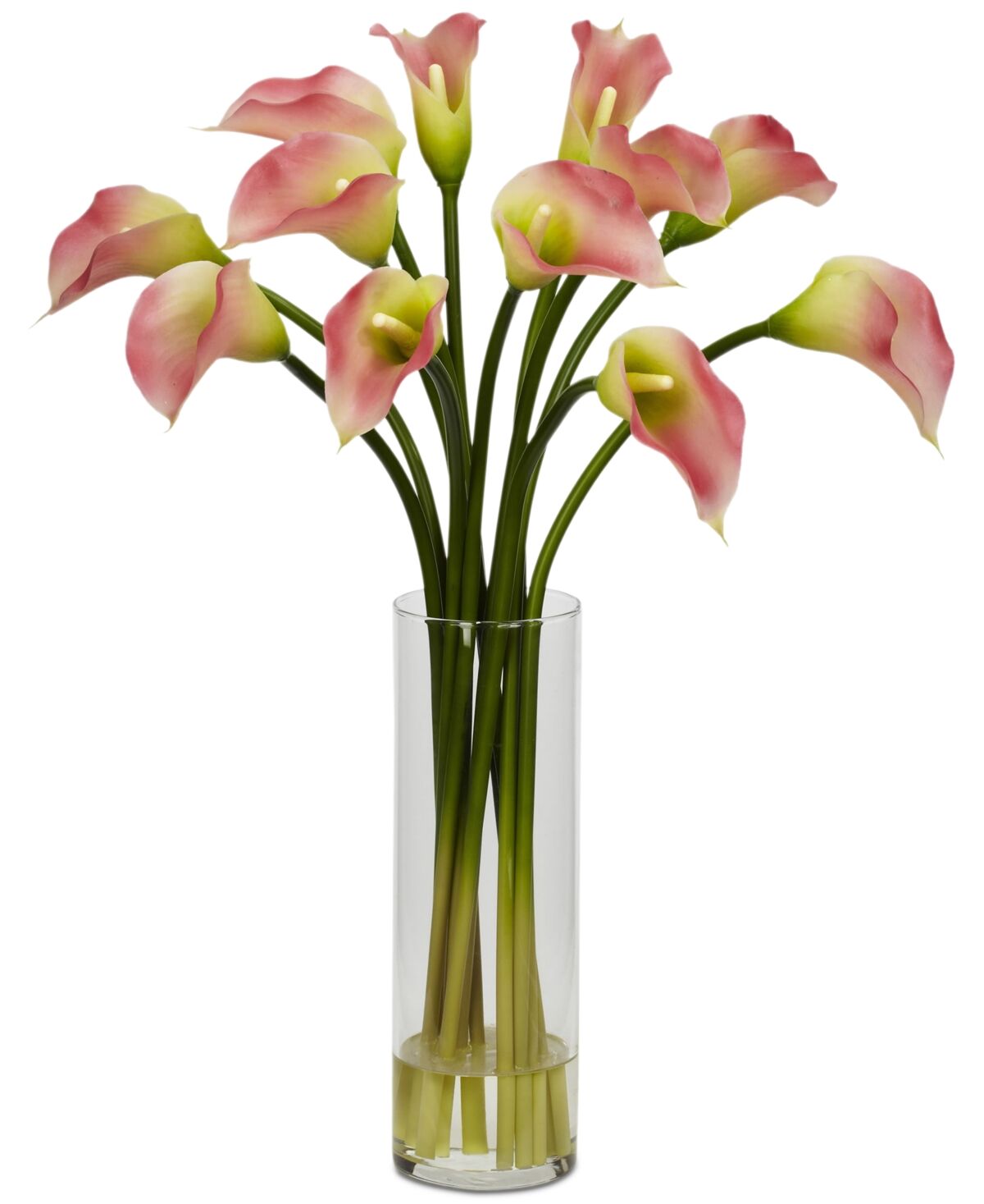 Nearly Natural Mini Calla Lily Artificial Flower Arrangement - Pink