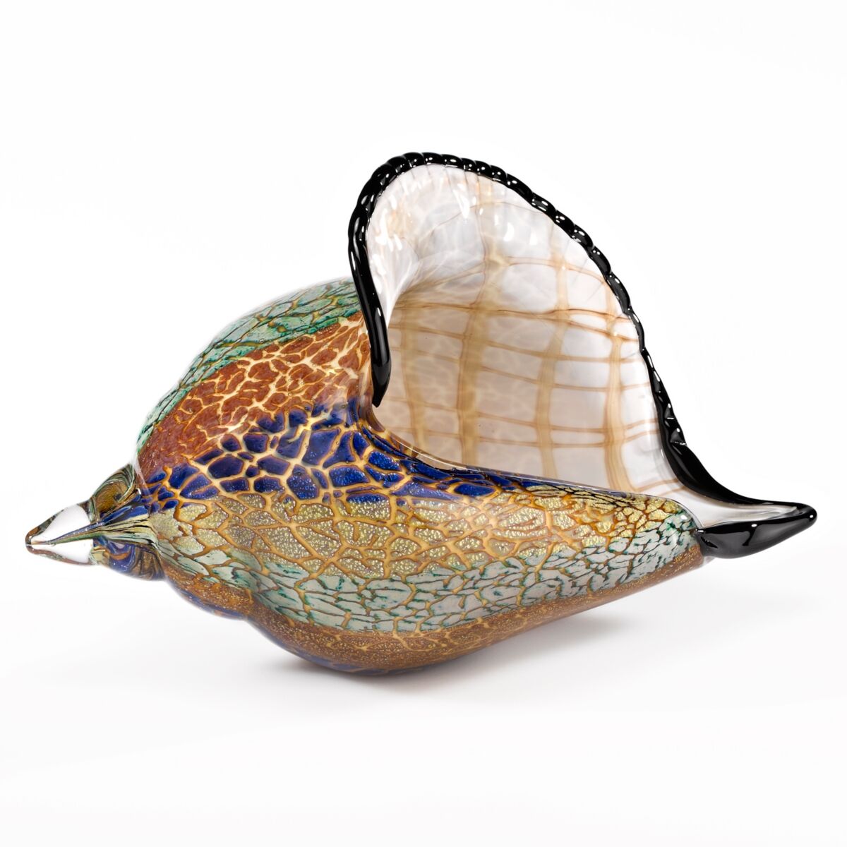 Badash Crystal Conch Shell Art Glass Sculpture - Multi