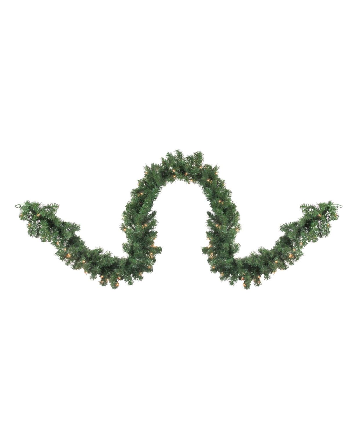 Northlight 9' Pre-Lit Deluxe Windsor Green Pine Christmas Garland - Clear Lights - Green