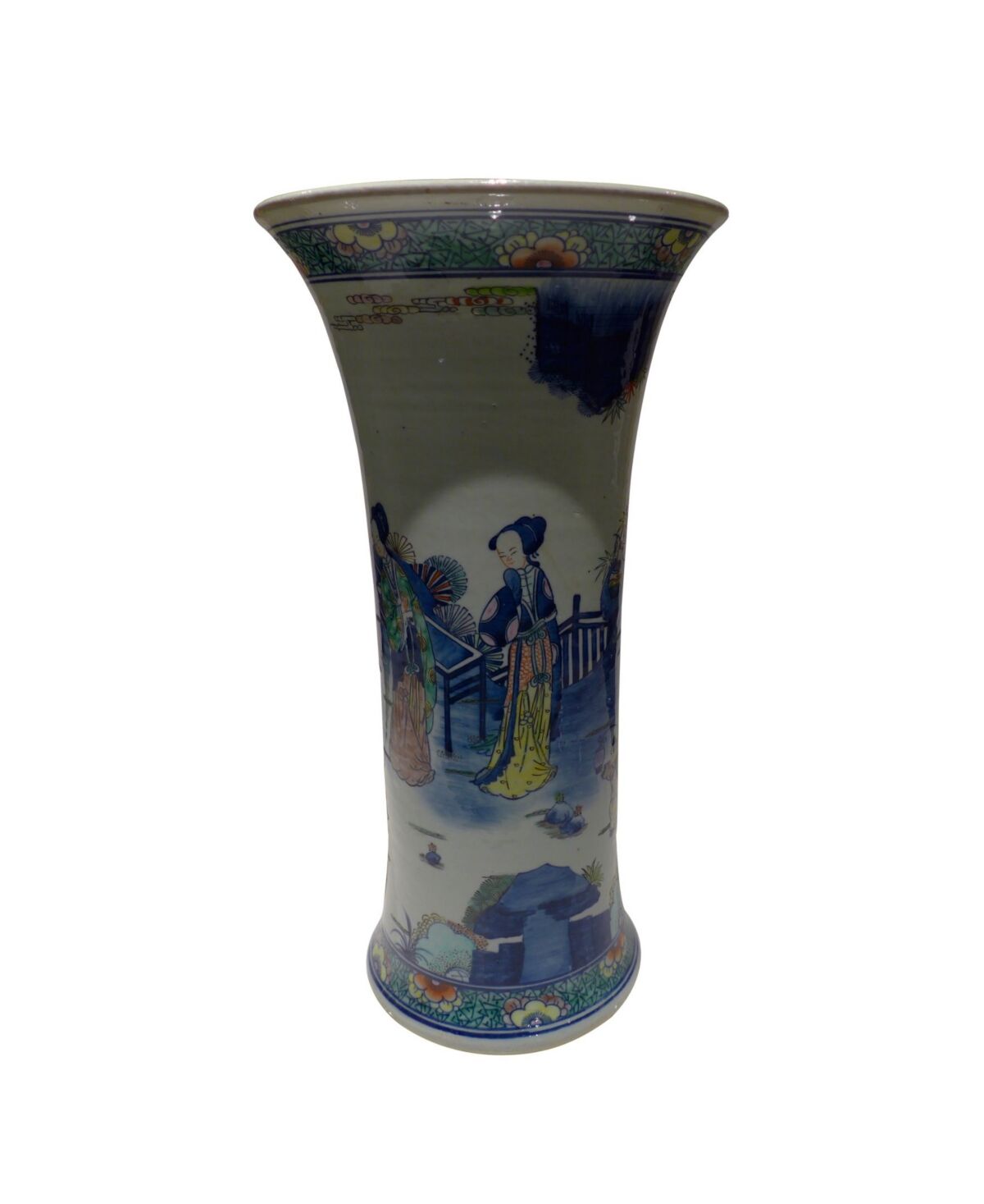 Dessau Home Hand Painted Ming Style Vase - Multi