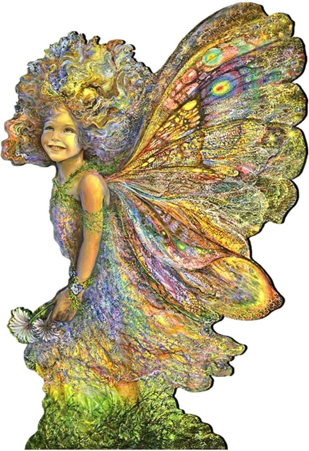 Designocracy Wood Fairy Oversized Wall Over The Door and Yard Decor Wood by Josephine Wall - Multi