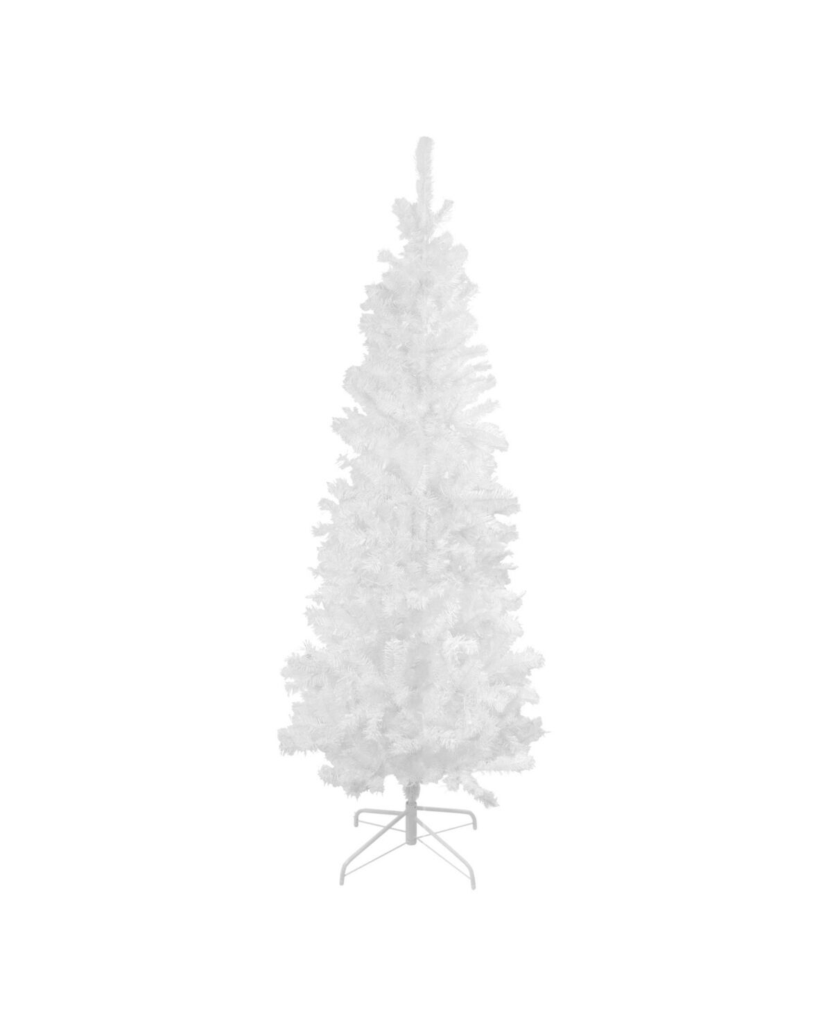 Northlight Winston Pine Slim Artificial Christmas Tree-Unlit - White