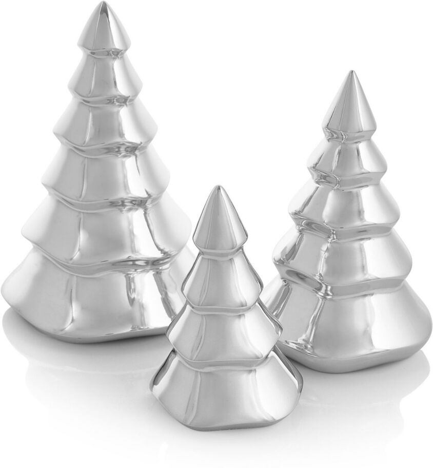 Nambe Deck The Halls Metal Christmas Tree Set - Silver