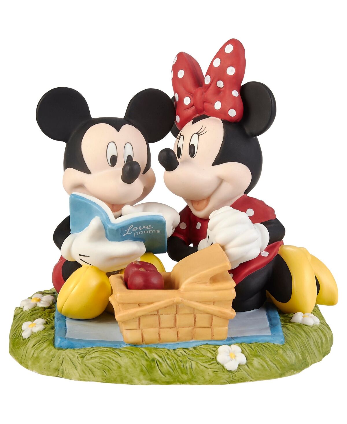 Precious Moments 221701 Disney Mickey Mouse and Minnie Mouse Life with You is Always a Picnic Bisque Porcelain Figurine - Multicolor