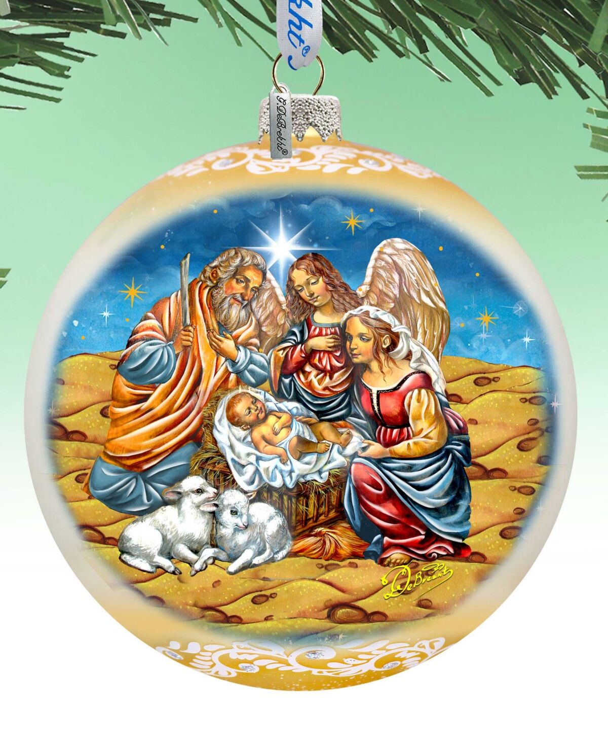 Designocracy Regal Nativity Lg Holiday Mercury Glass Collectible Ornaments G. DeBrekht - Multi Color