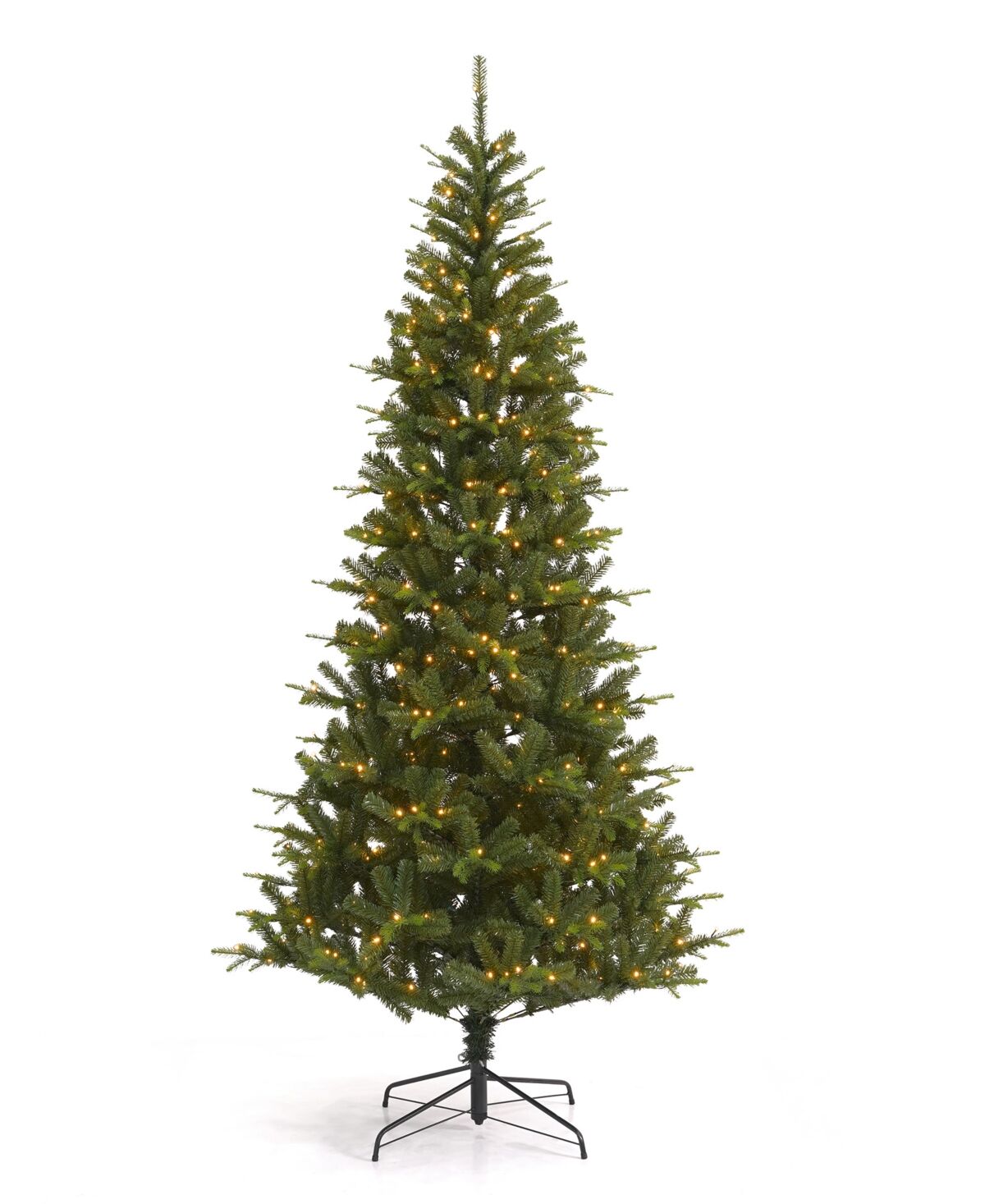 Seasonal Valley Pine 9' Pre-Lit Pe, Pvc Tree with Metal Stand, 1467 Tips, 550 Led Lights - Green
