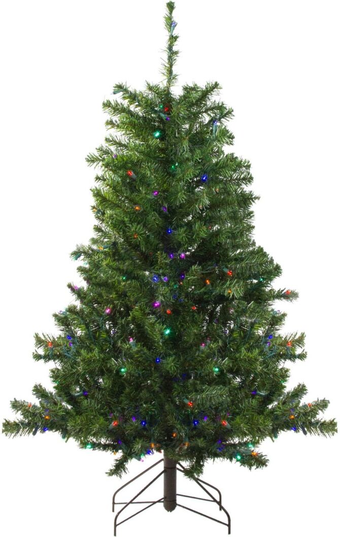 Northlight 4' Pre-Lit Led Canadian Pine Artificial Christmas Tree - Multi Lights - Green