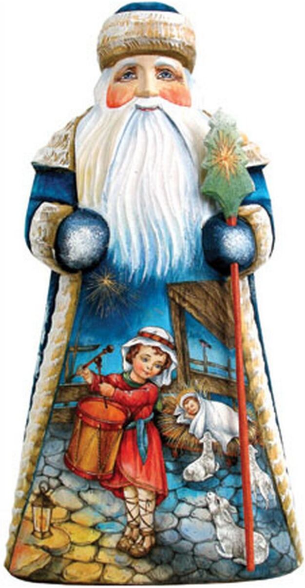 G.DeBrekht Woodcarved and Hand Painted My Gift To You Santa Figurine - Multi